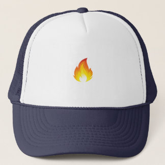 Gorra del camionero de la emoji de las llamas