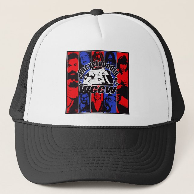 Gorra del camionero de la enciclopedia WCCW (Anverso)