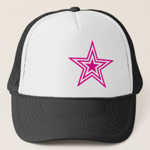 Gorra del camionero de la estrella del rosa de