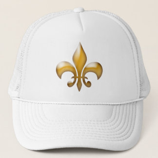 Gorra del camionero de la flor de lis del oro
