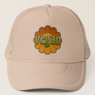 Gorra del camionero de la flor del vegano
