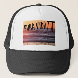 Gorra del camionero de la foto de la puesta del