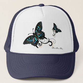 Gorra del camionero de la mariposa