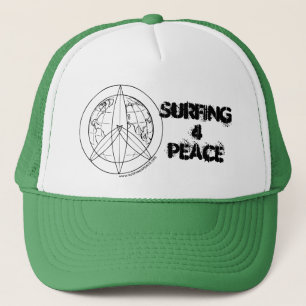 Gorra del camionero de la paz que practica surf 4