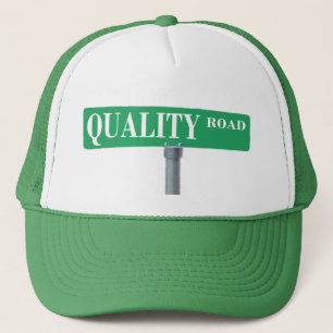 Gorra del camionero de la placa de calle del