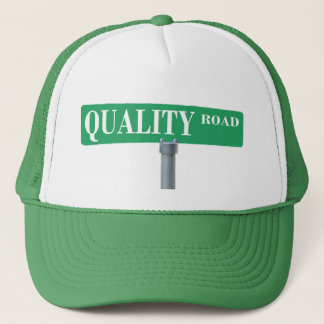 Gorra del camionero de la placa de calle del