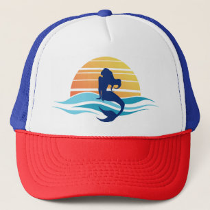 Gorra del camionero de la puesta del sol de la