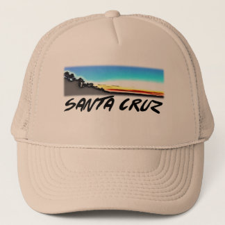 Gorra del camionero de la puesta del sol de Santa