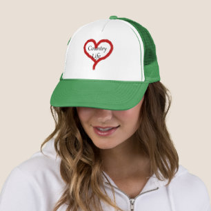 Gorra del camionero de la vida en el campo del