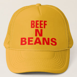 Gorra del camionero de las habas de la carne de