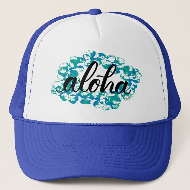 Gorra del camionero de los leus del Plumeria de la (Anverso)