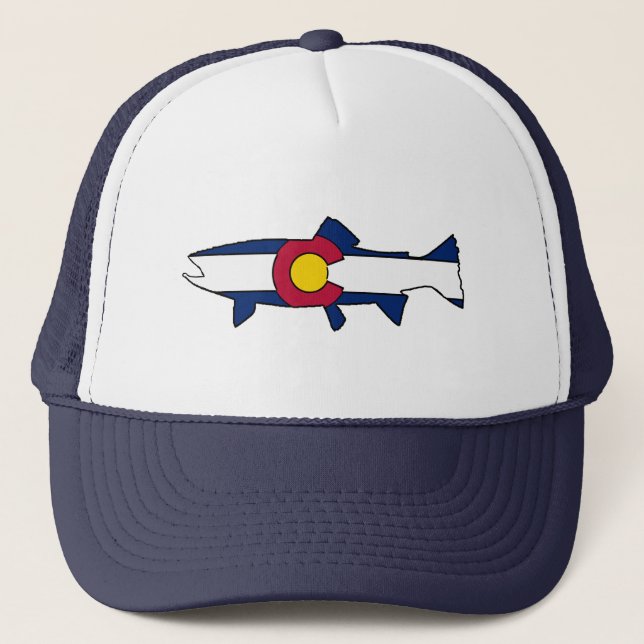 Gorra del camionero de los pescados de la trucha (Anverso)