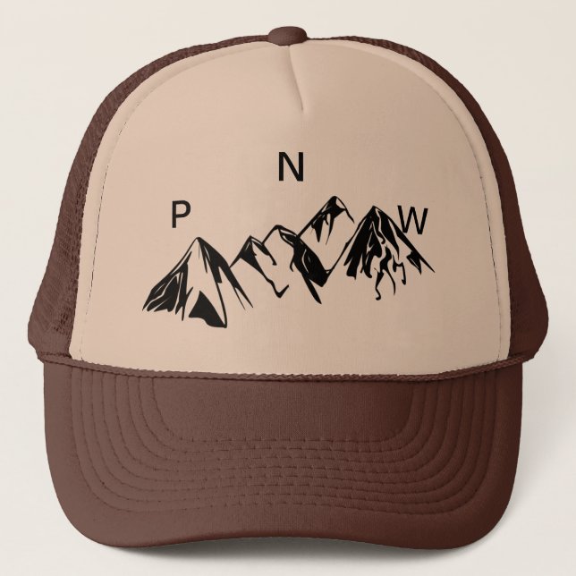 Gorra del camionero de PNW de letras del sistema (Anverso)