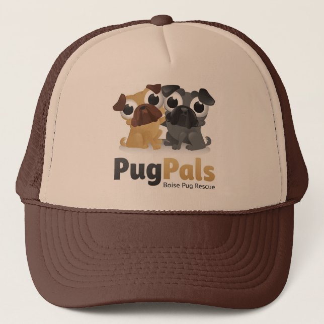 Gorra del camionero de Pug Pals, Inc. (Anverso)