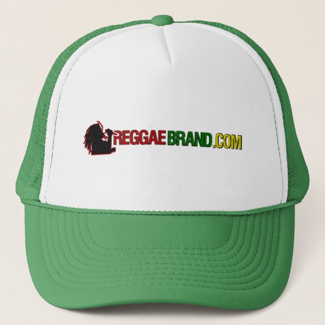 gorra del camionero de ReggaeBrand.com (verde) (Anverso)