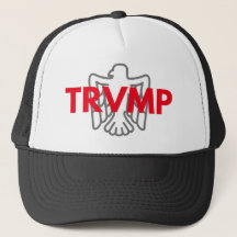 Gorra del camionero de TRVMP - rojo con el águila