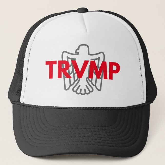Gorra del camionero de TRVMP - rojo con el águila (Anverso)
