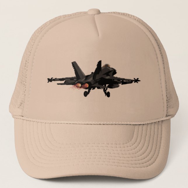 Gorra del camionero del avión de combate del (Anverso)