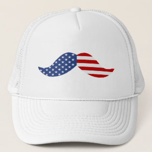 Gorra del camionero del bigote de la bandera