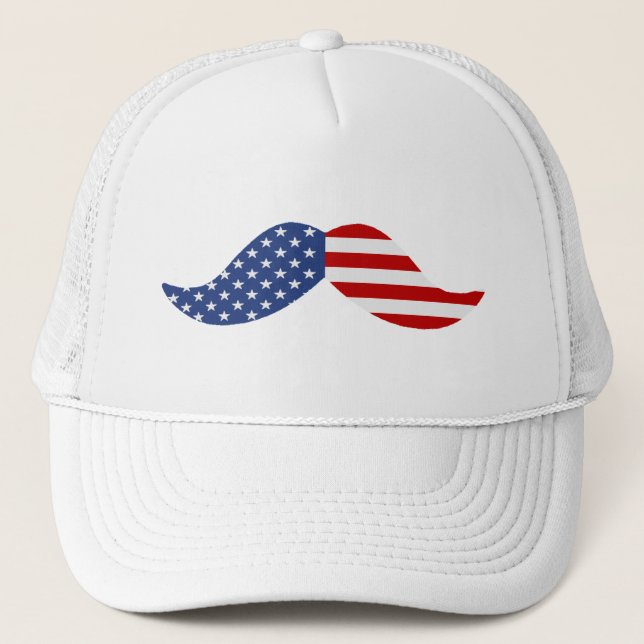 Gorra del camionero del bigote de la bandera (Anverso)