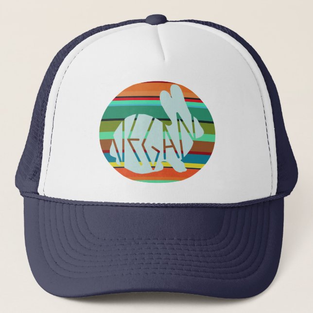 Gorra del camionero del conejito del arco iris del (Anverso)