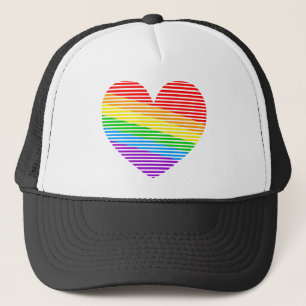 Gorra del camionero del corazón de la raya del