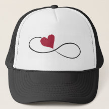 Gorra del camionero del corazón del infinito
