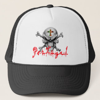 Gorra del camionero del cráneo de Portugal