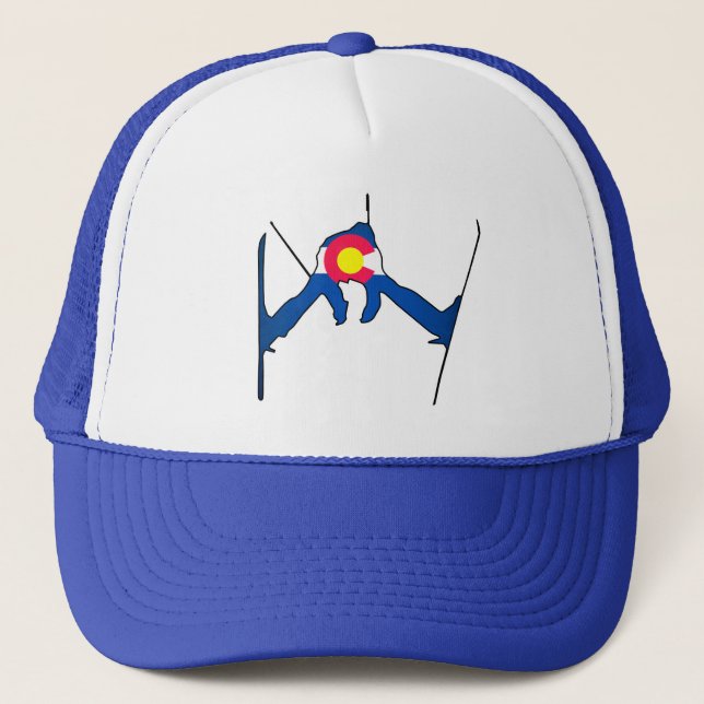 Gorra del camionero del esquiador de la bandera de (Anverso)