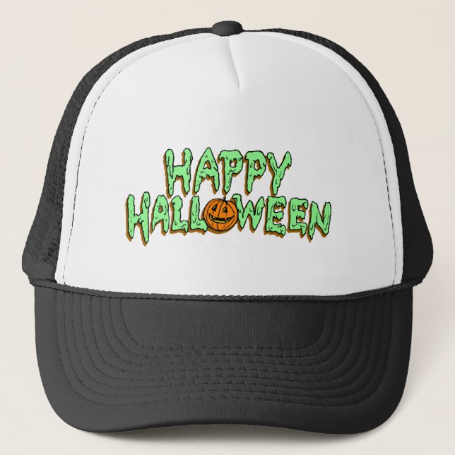 Gorra del camionero del feliz Halloween (Anverso)