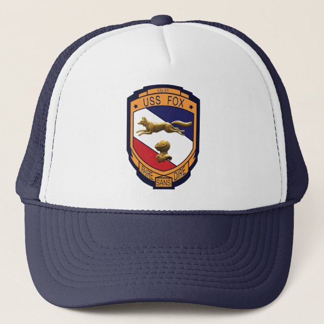 Gorra del camionero del Fox de USS (CG-33) (Anverso)