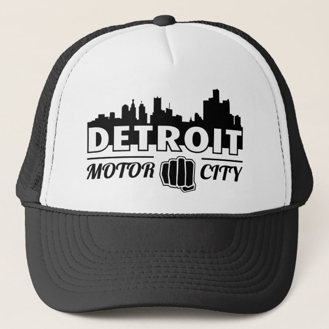 Gorra del camionero del horizonte de la ciudad del (Anverso)