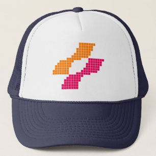 Gorra del camionero del logotipo del pixel de