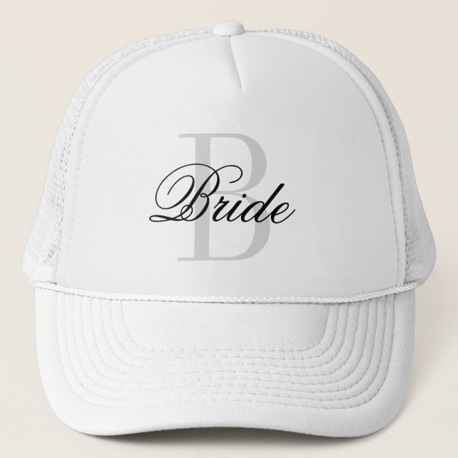 Gorra del camionero del monograma de la NOVIA para (Anverso)