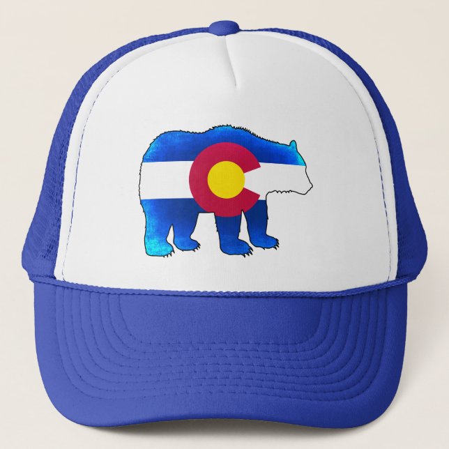 Gorra del camionero del oso de la bandera de (Anverso)