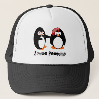 Gorra del camionero del pingüino del zombi