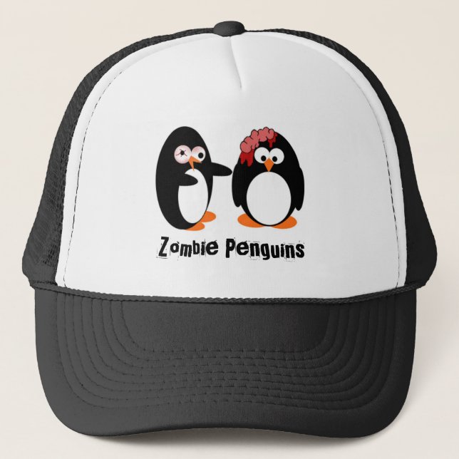 Gorra del camionero del pingüino del zombi (Anverso)
