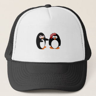 Gorra del camionero del pingüino del zombi
