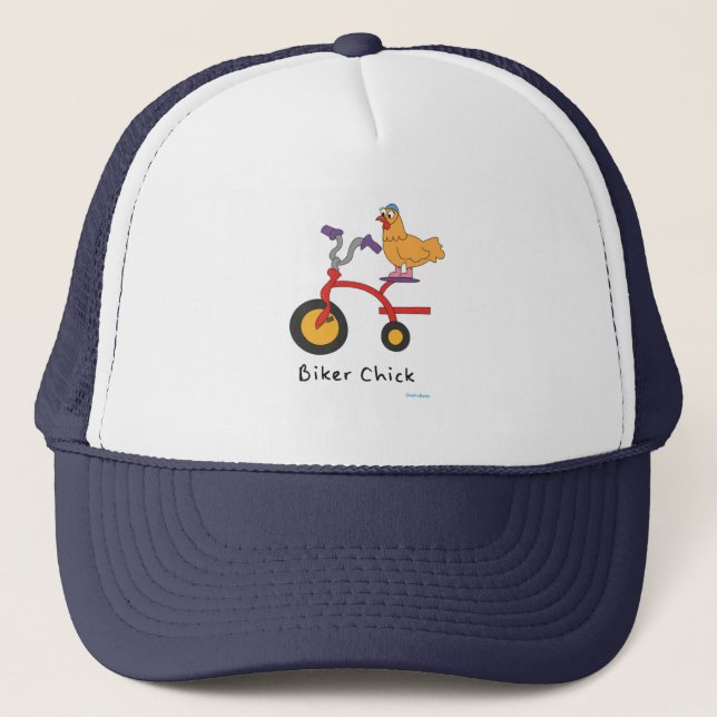 Gorra del camionero del polluelo del motorista (Anverso)