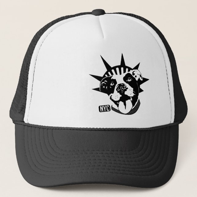Gorra del camionero del rescate NYC del perro (Anverso)