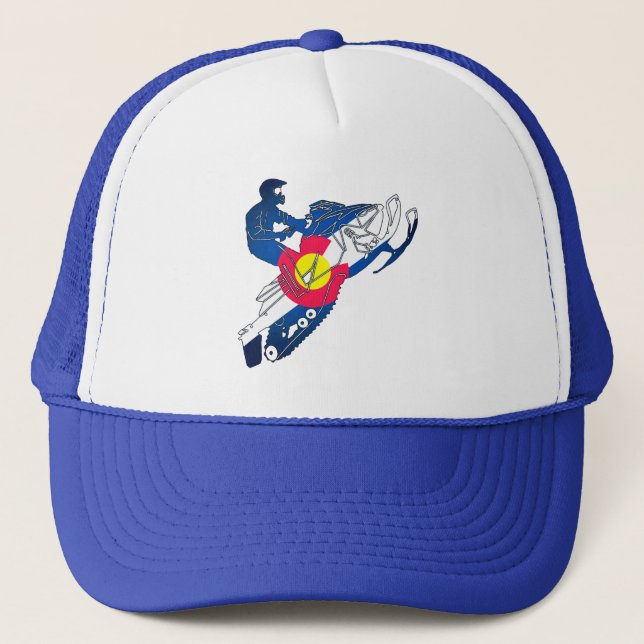 Gorra del camionero del snowmobile de la bandera (Anverso)