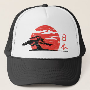 Gorra del camionero del sol naciente del vintage