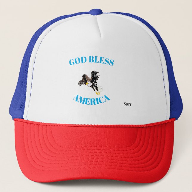 Gorra del camionero: Dios bendiga a Estados Unidos (Anverso)