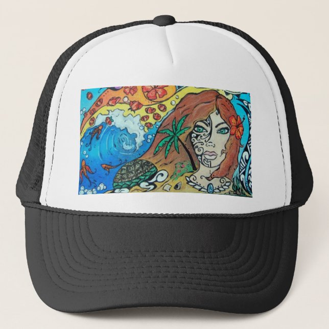 Gorra del camionero - madre tierra Polenesia (Anverso)