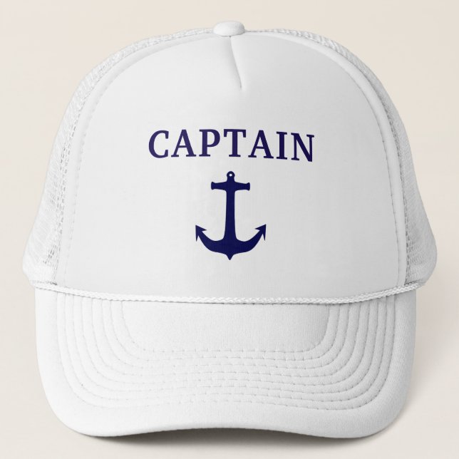 Gorra del capitán del Ancla Azul Náutico (Anverso)