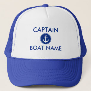 Gorra del capitán del barco Nautical Blue Anchor