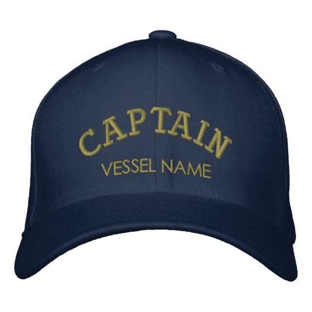Gorra del capitán del nombre del barco personaliza (Anverso)