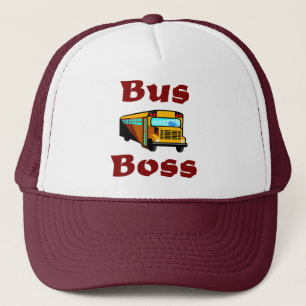 Gorra del conductor del autobús escolar.  Jefe del