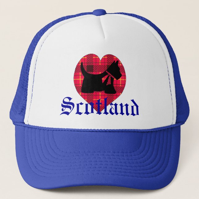 Gorra del corazón del escocés y del tartán (Anverso)