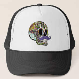 Gorra del cráneo del azúcar del bigote - versión